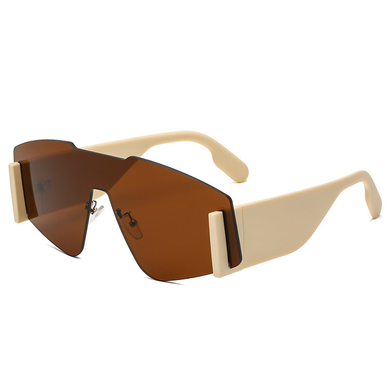 Wholesale PC One-piece Large Frame Wide Leg Sunglasses for Men and Women